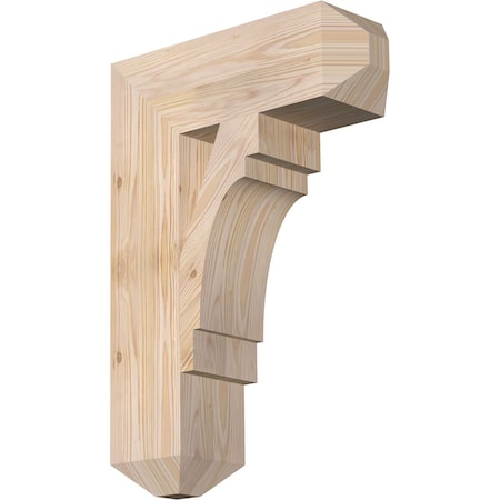 Ekena Millwork Merced Craftsman Smooth Bracket, Douglas Fir, 5 1/2"W x 18"D x 26"H BKT06X18X26MRC04SDF